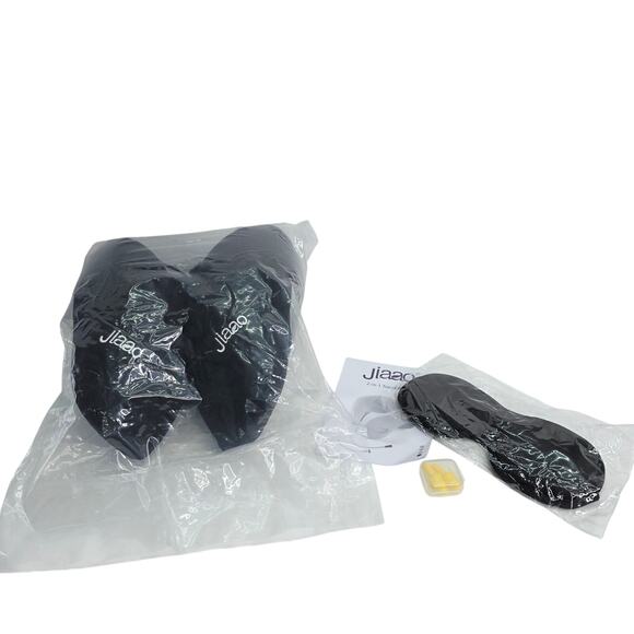 JiaaoTravel Neck Pillow Eye Masks& Ear Plug Memory Foam U Shaped Travel Airplane - Picture 1 of 7